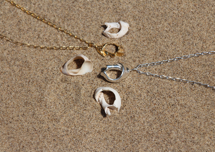 Small Textured Fragmented Shell Necklace