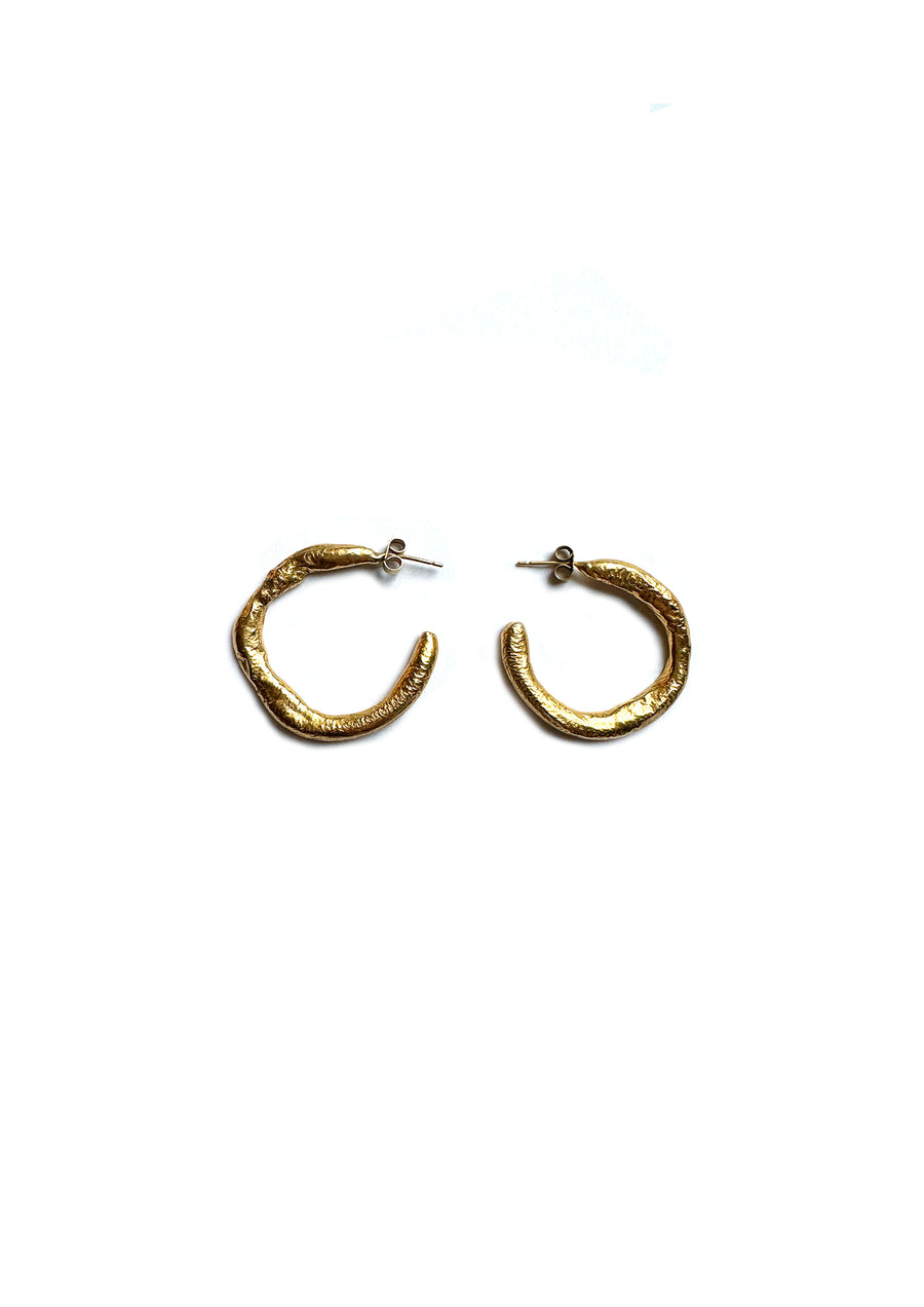 Medium Pebble Hoops