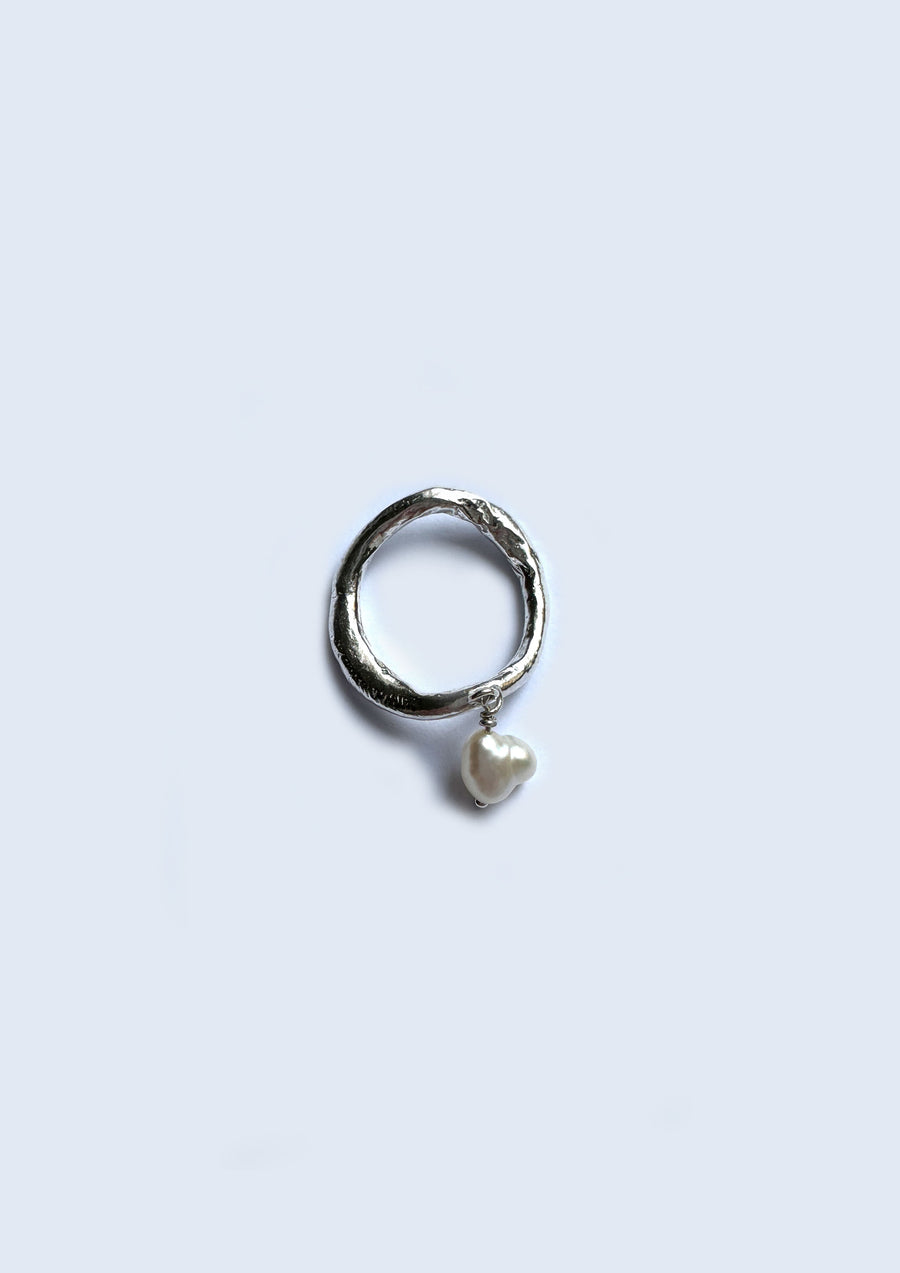 Pebble Pearl Stack Ring
